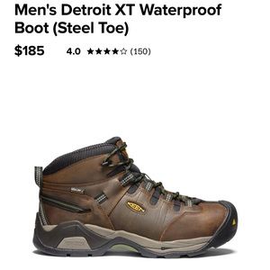 NWT Keen Detroit XT Mid ST WP Steel Toe Work Boots Brown/Black